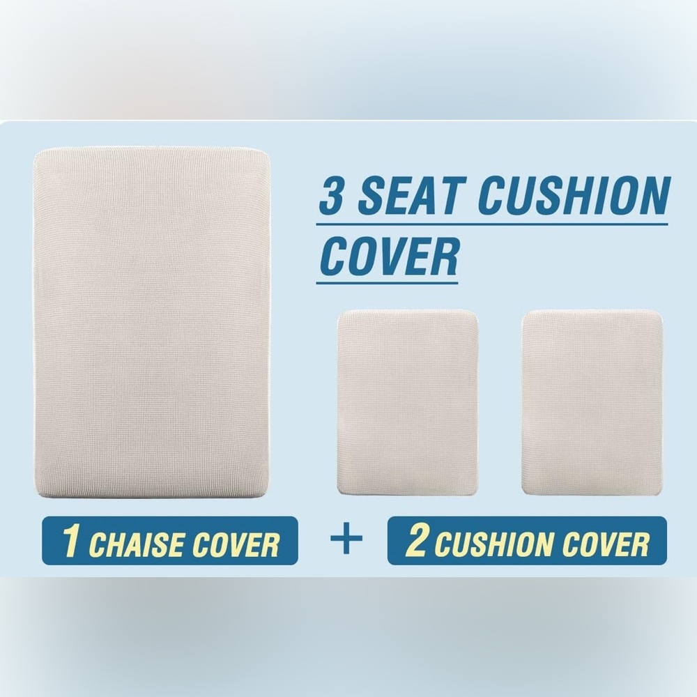 Premium Sofa Cushion Cover Set - Cream